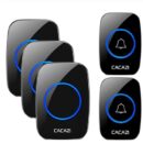 Black Wireless Remote Doorbell