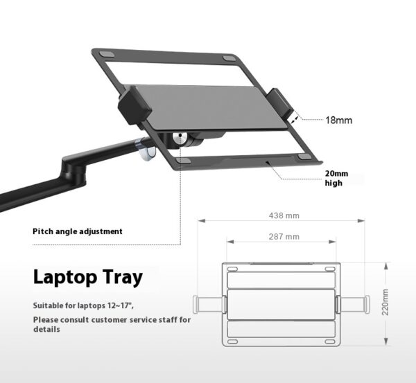 Monitor + Laptop Stand Desktop Adjustable - Image 5