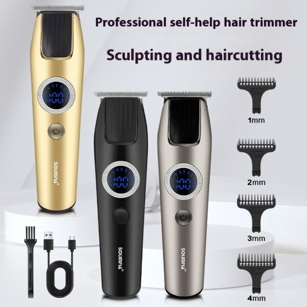 Professional Carved Haircut Clippers for Men – Precision Cordless Hair Trimmer for Home Use - Image 4