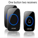 Black Wireless Remote Doorbell