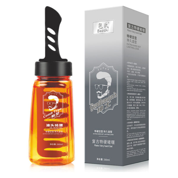 2-in-1 Hair Styling Gel with Built-in Comb
