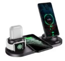 6-in-1 Fast Wireless Charging Dock Station for iPhone, Apple Watch & AirPods – Qi-Certified