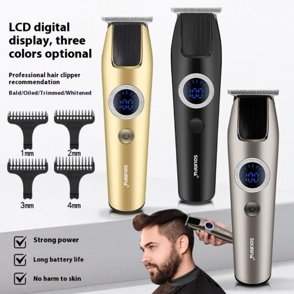 Professional Carved Haircut Clippers for Men – Precision Cordless Hair Trimmer for Home Use - Image 2