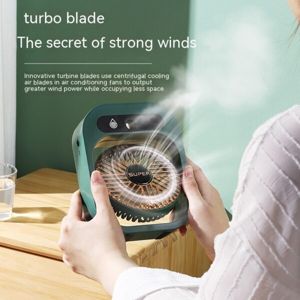 Air Conditioning Fan Desk Misting Fan Air Cooler Cooling USB Rechargeable Humidifier Portable Spray Fan With 3 Wind Speeds Mist Fan For Home - Image 7