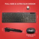 2.4GHz Wireless Keyboard And Mouse Set UK USB Dongle For PC Laptop Full-Size NEW