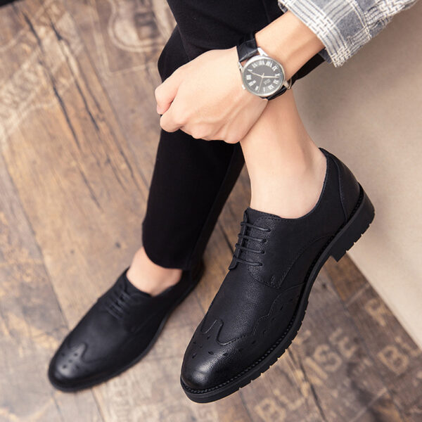 Men's Soft Leather Pointed Shoes - Image 6
