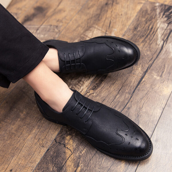 Men's Soft Leather Pointed Shoes - Image 4