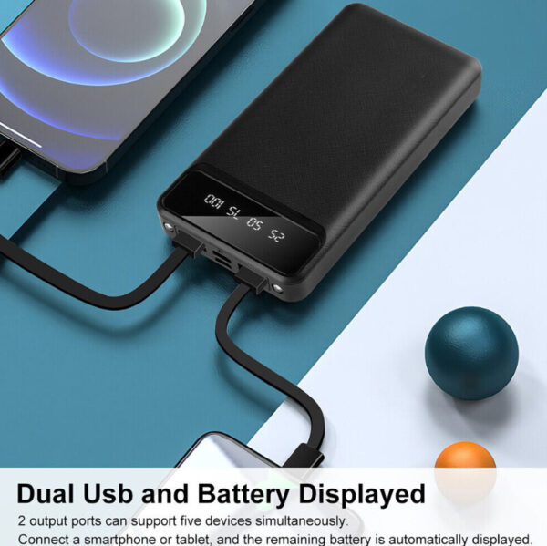 Power Bank 20000mAh USB-C Fast Charger Battery Pack Portable For Mobile Phone - Image 3