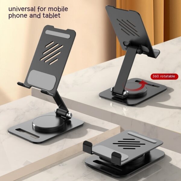 360 Degrees Rotate Metal Desk Mobile Phone Holder Stand For Phone Pad Adjustable Desktop Tablet Holderl Table Cell Phone Stand - Image 3