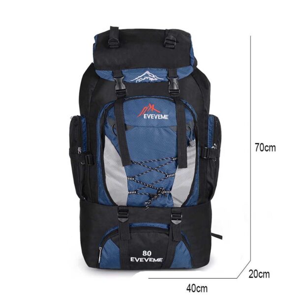 EVEME 80L Hiking Waterproof Travel Backpack - Image 4