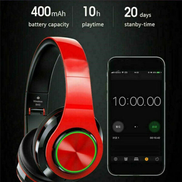 Wireless Bluetooth Headphones Over-Ear Noise Canceling All Devices - Image 3