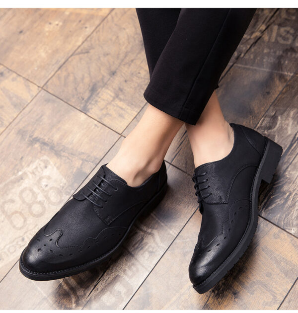Men's Soft Leather Pointed Shoes - Image 2