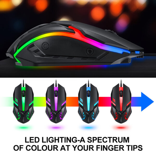 Thunder Wolf Keyboard Mouse Suit Game Luminous Game Office Home - Image 7