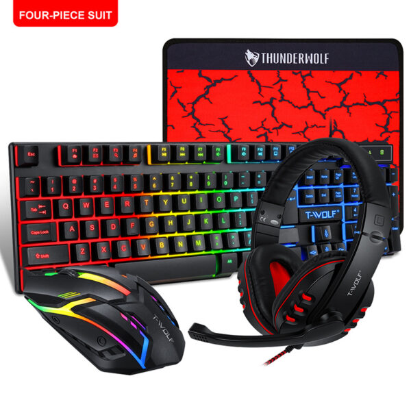 Thunder Wolf Keyboard Mouse Suit Game Luminous Game Office Home - Image 3