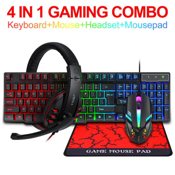 Thunder Wolf Keyboard Mouse Suit Game Luminous Game Office Home - Image 5