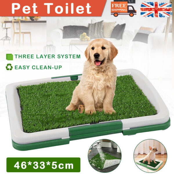 Pet Dog Toilet Mat Indoor Restroom Training Grass Potty Pad Loo Tray Large Puppy - Image 6