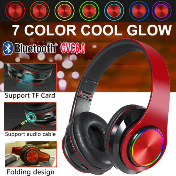Wireless Bluetooth Headphones Over-Ear Noise Canceling All Devices - Image 2