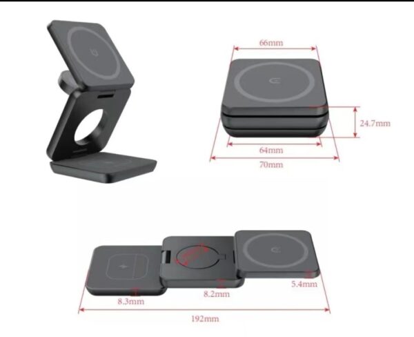 Folding Three-in-one Wireless Charger Magnetic Suction - Image 3