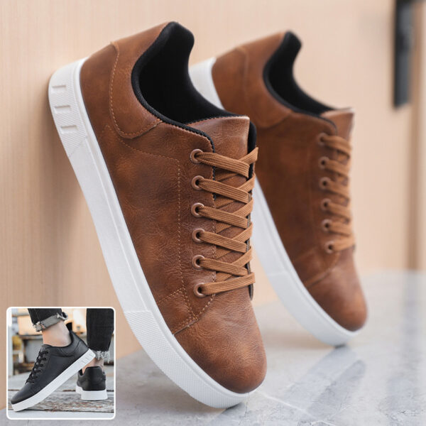 Lace-up Flat Shoes Men's Fashion Casual Shoes - Image 2